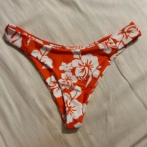 ZAFUL ORANGE FLOWER BIKINI BOTTOMS